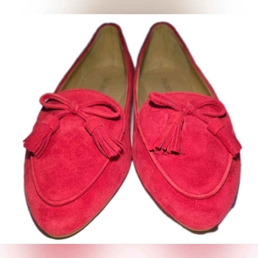 268. Talbots Francesca Red Suede Driving Loafers - Women's Size 8W (HC) - Picture 7 of 7